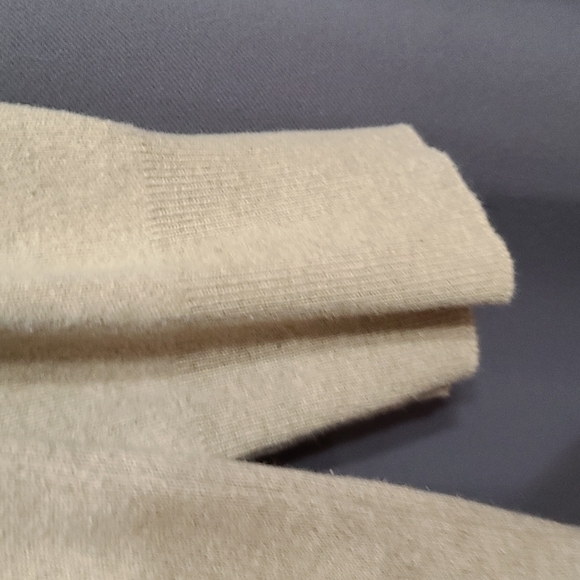 VTG? Joan Vass USA Women's Cardigan Sweater Tan Button Up Sz 1(Approx L)GUC READ - Picture 5 of 12